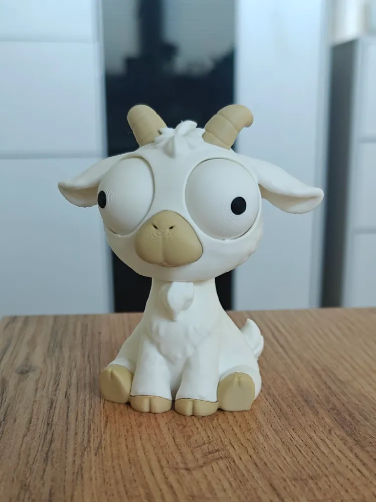 CoffeeCraft Goofy Keçi - Gözleri Hareketli Şirin Model