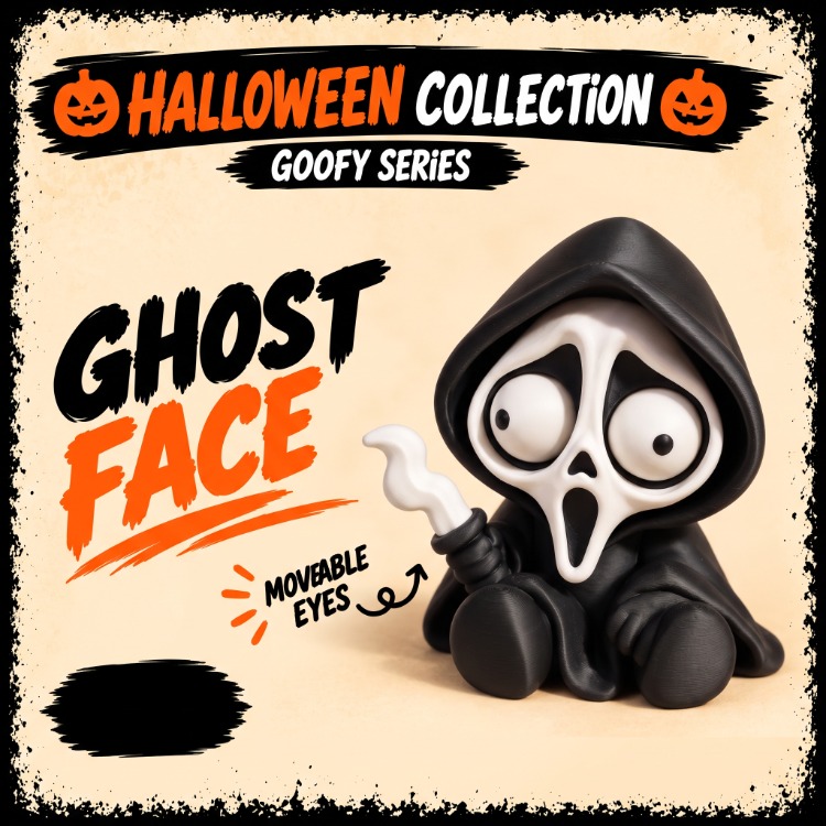 CoffeeCraft Goofy Ghost Face - Gözleri Hareketli Şirin Model