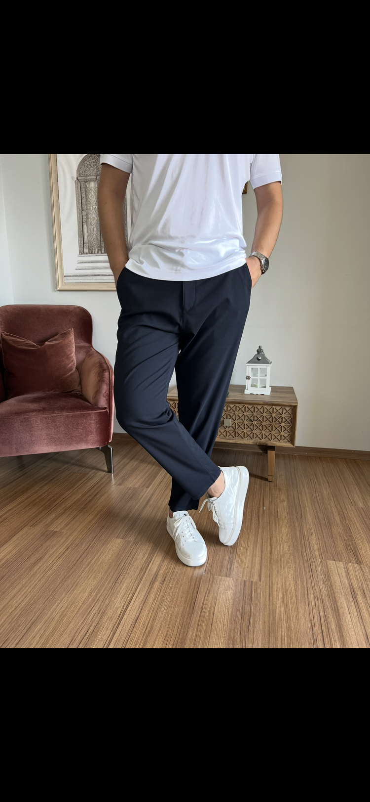 LACİVERT MAN KALIP KUMAŞ PANTOLON