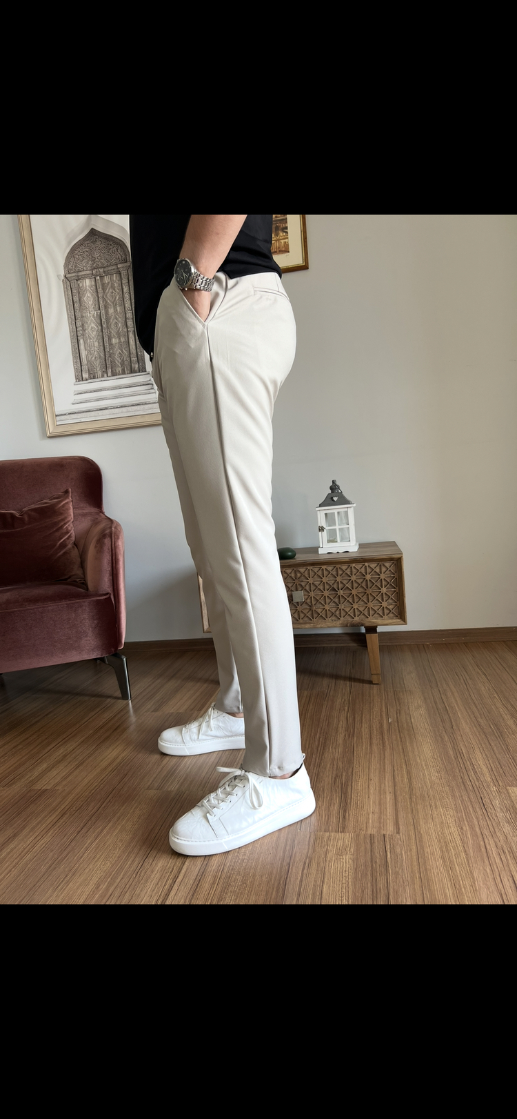 BEJ JOGGER PANTOLON