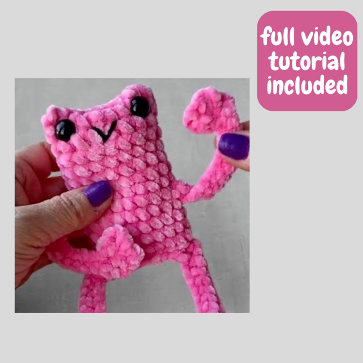 ENGLISH - VIDEO TUTORIAL and WRITTEN PATTERN LEGGY FROGGY