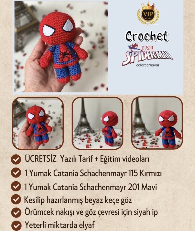 SPIDER MAN ÖRGÜ KİTİ 