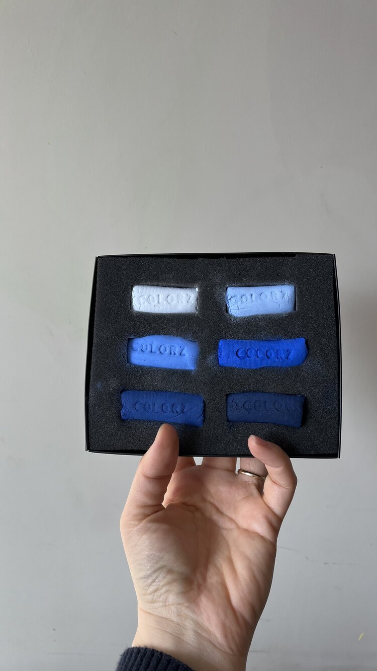 Colorz El Yapımı Toz Pastel Seti-Mavi Tonları