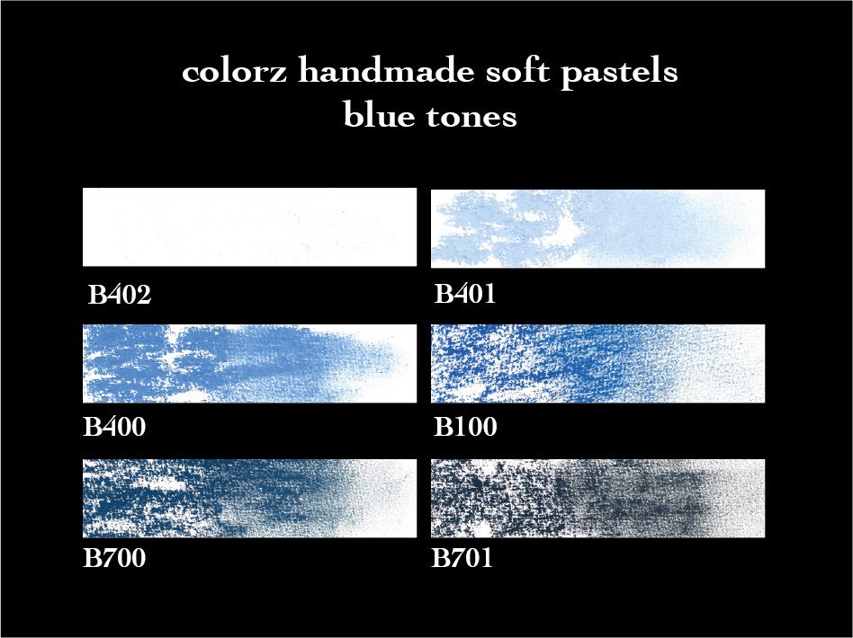 Colorz El Yapımı Toz Pastel Seti-Mavi Tonları