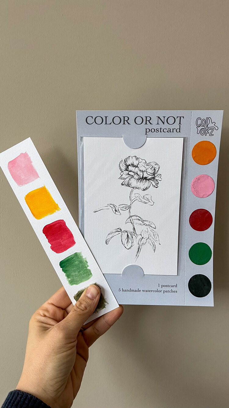 Color or Not Postcard -Gül-