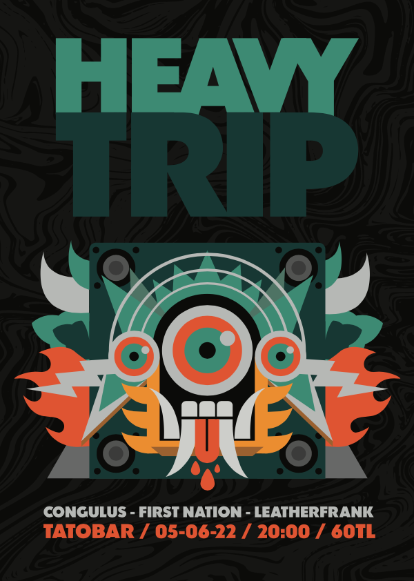 Congulus Heavy Trip Konser Serisi Afişi 50x70