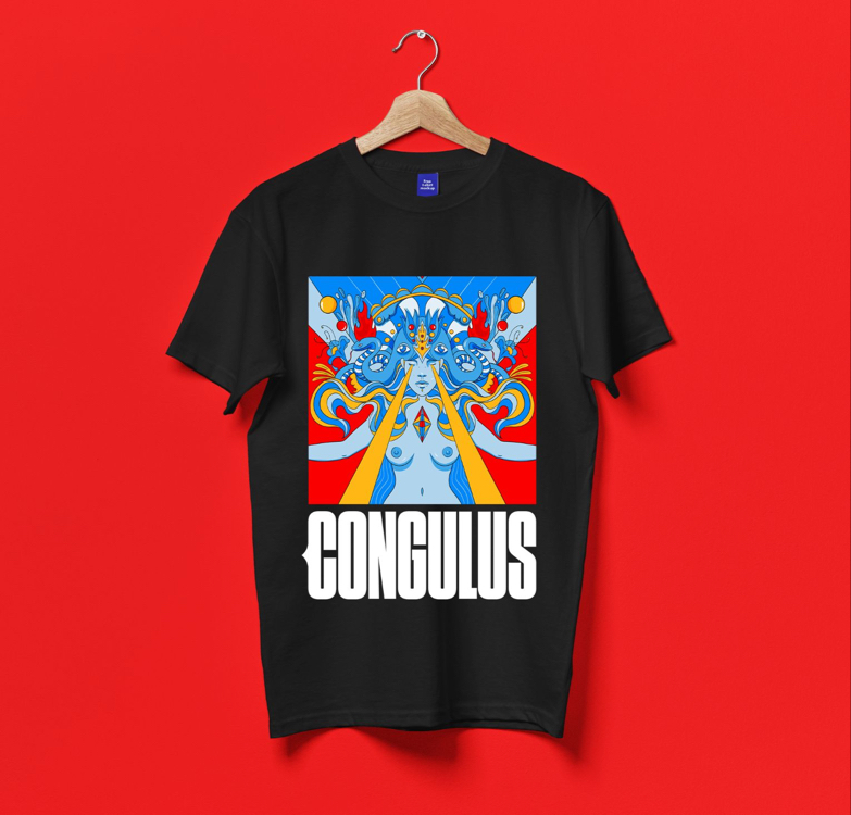Congulus Sanrı Siyah T-shirt