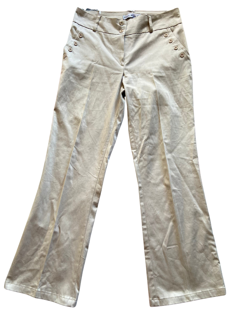 Beige Sailor Flare Pants