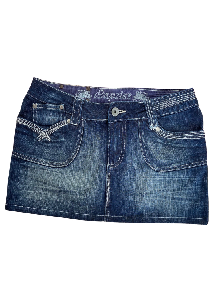 Y2K Low Waist Denim Skirt