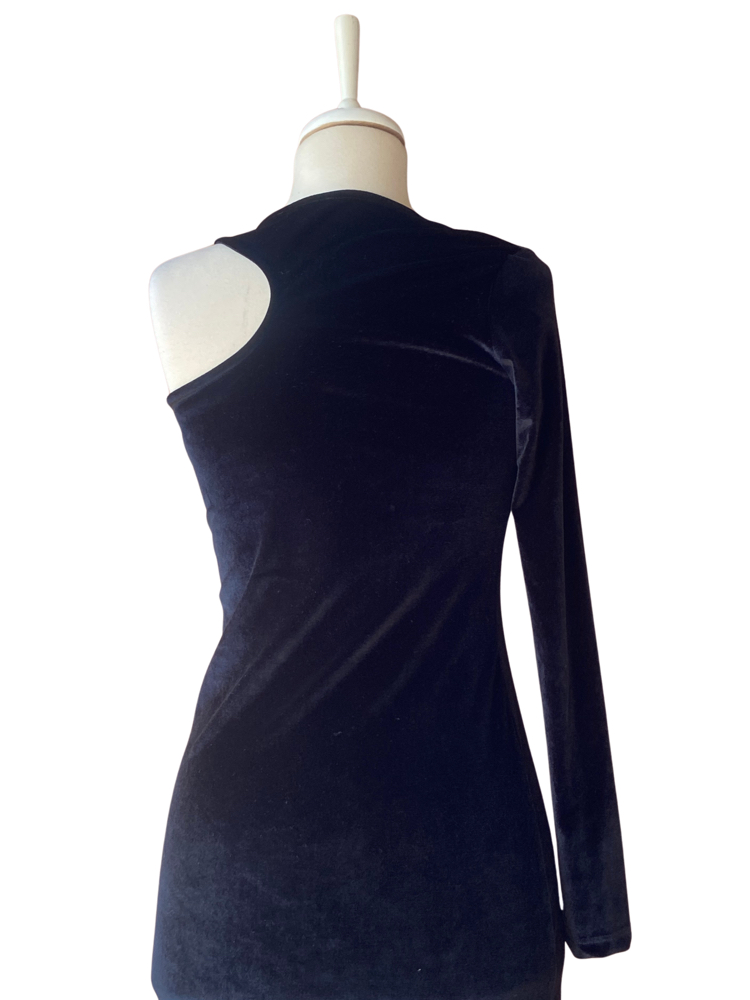 Velvet one Shoulder Dress