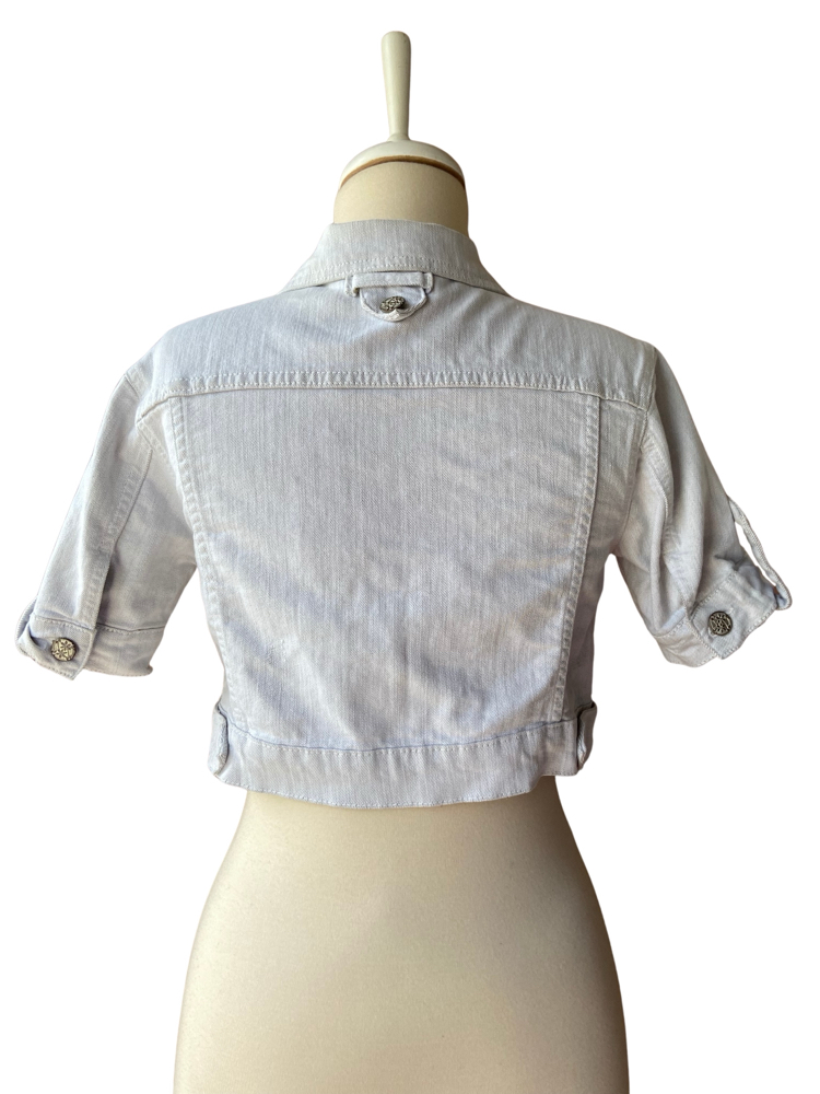 Cropped Denim Jacket Top