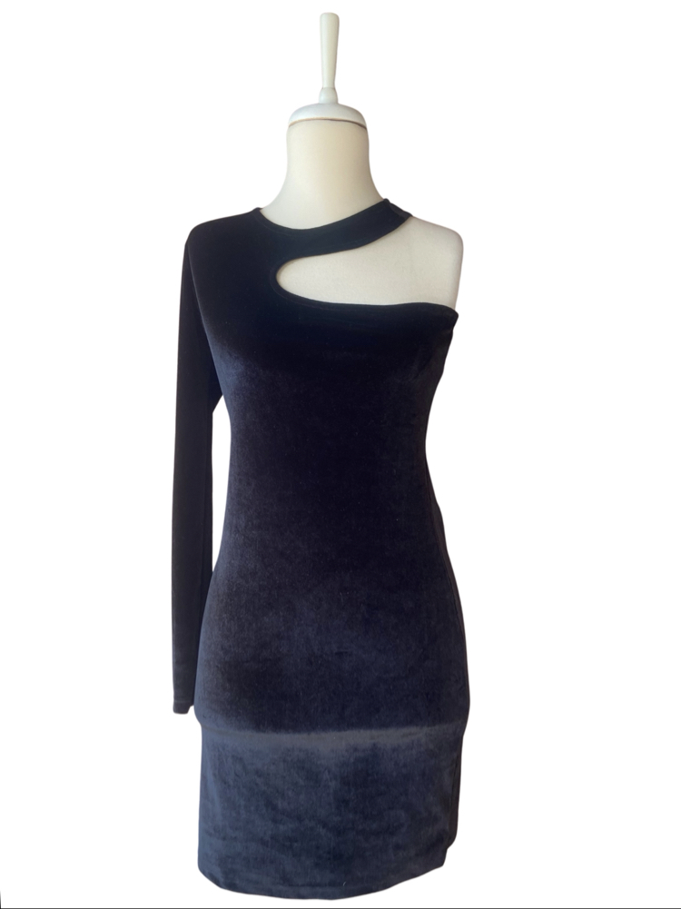 Velvet one Shoulder Dress