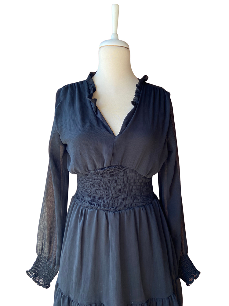 Black Sheer Mini Dress