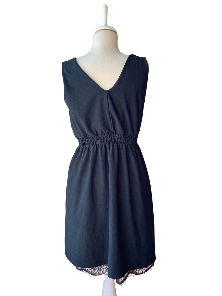 Black Lace Detail Dress