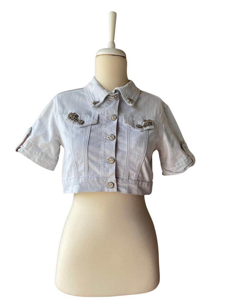 Cropped Denim Jacket Top