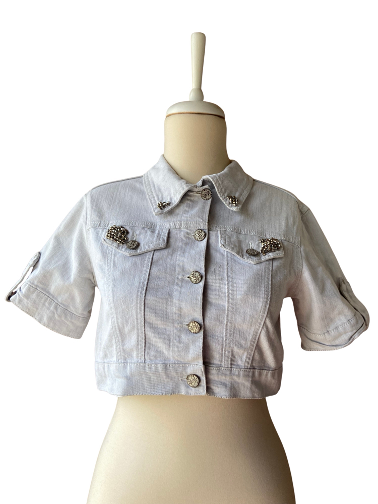 Cropped Denim Jacket Top