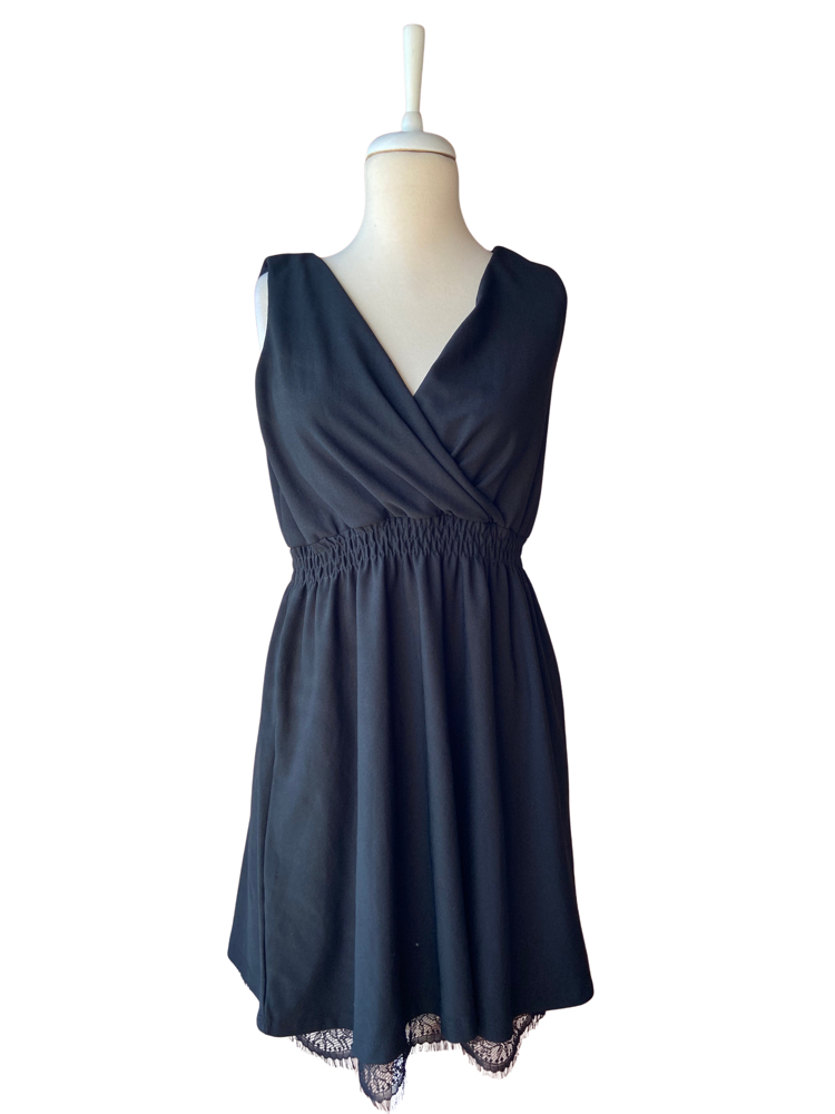 Black Lace Detail Dress