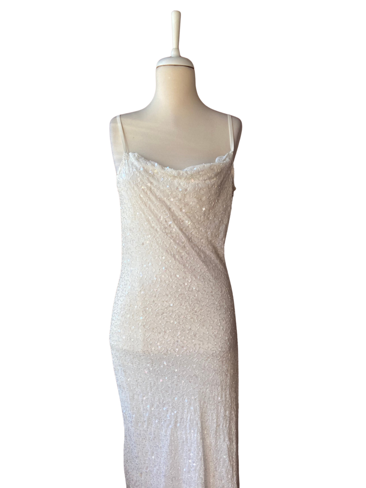 Pearl White Sequin Dress