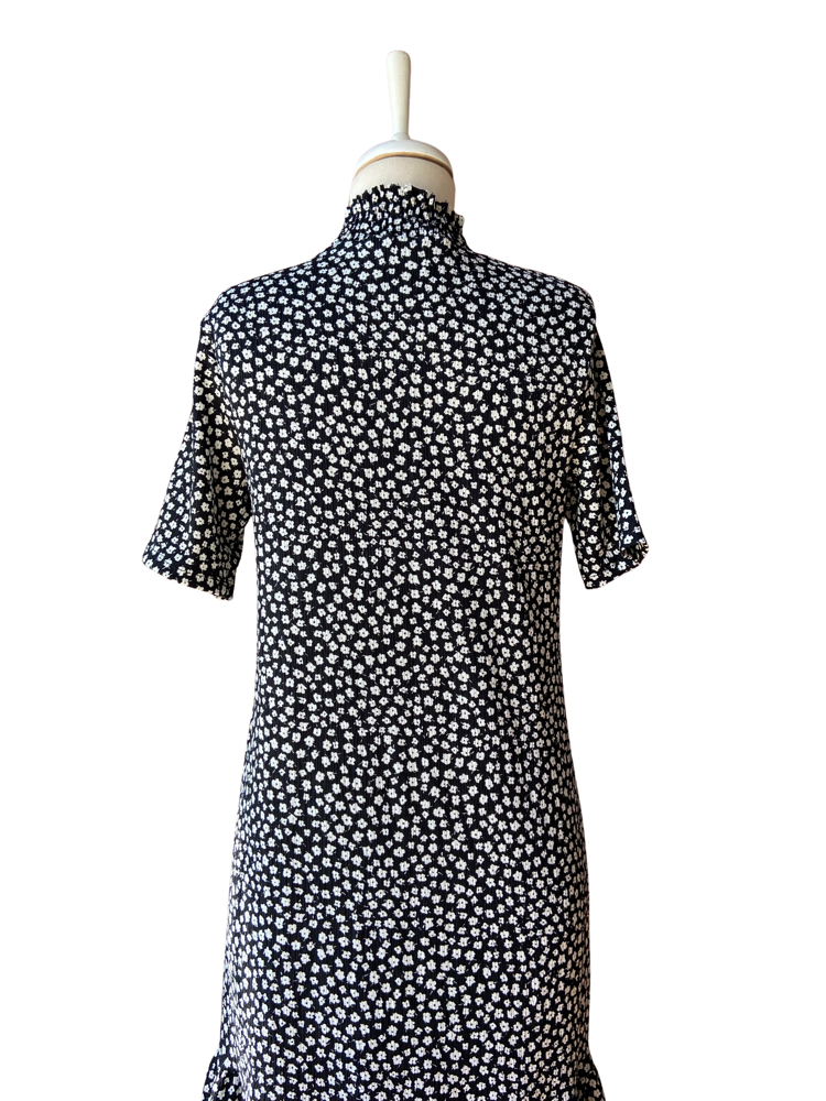 Black Floral Midi Dress