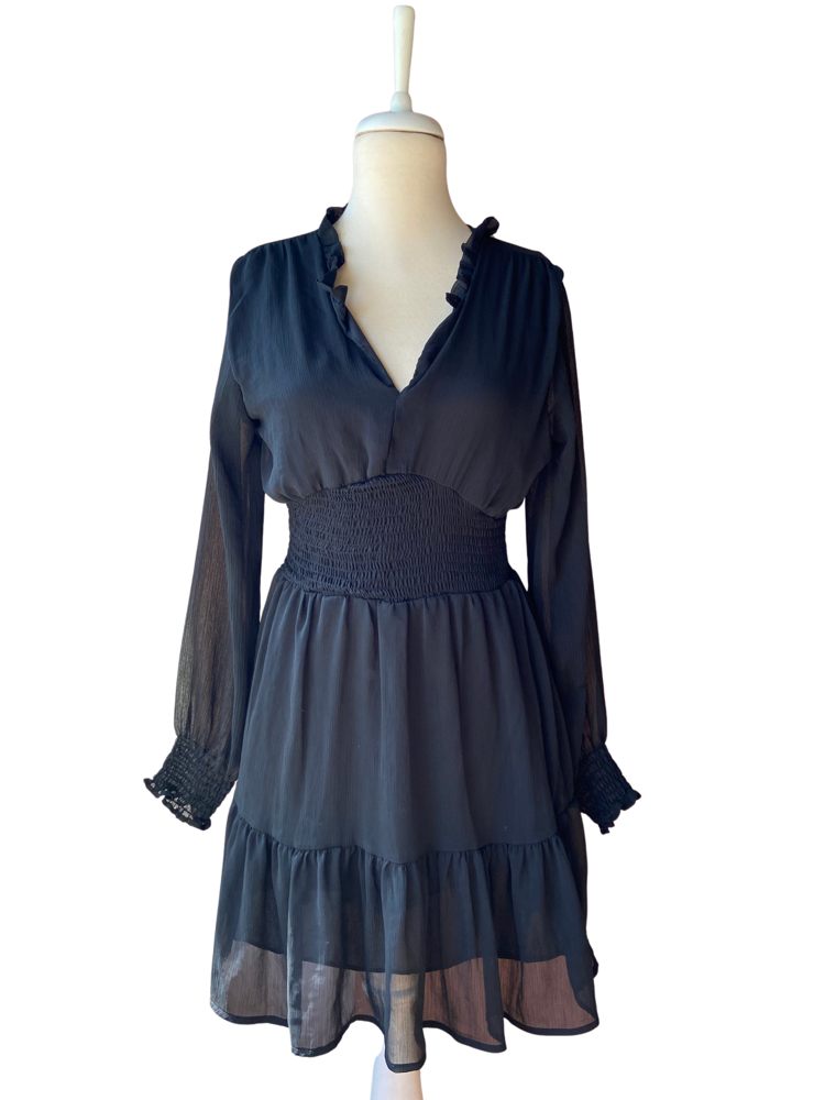 Black Sheer Mini Dress