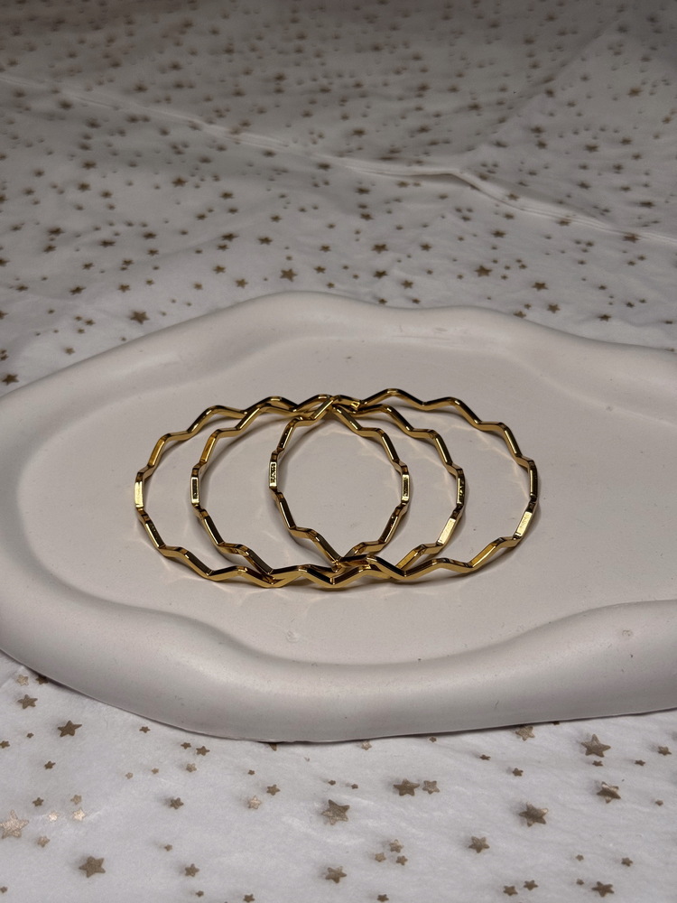 Zikzak ajda bilezik 3'lü  (6.5 cm)