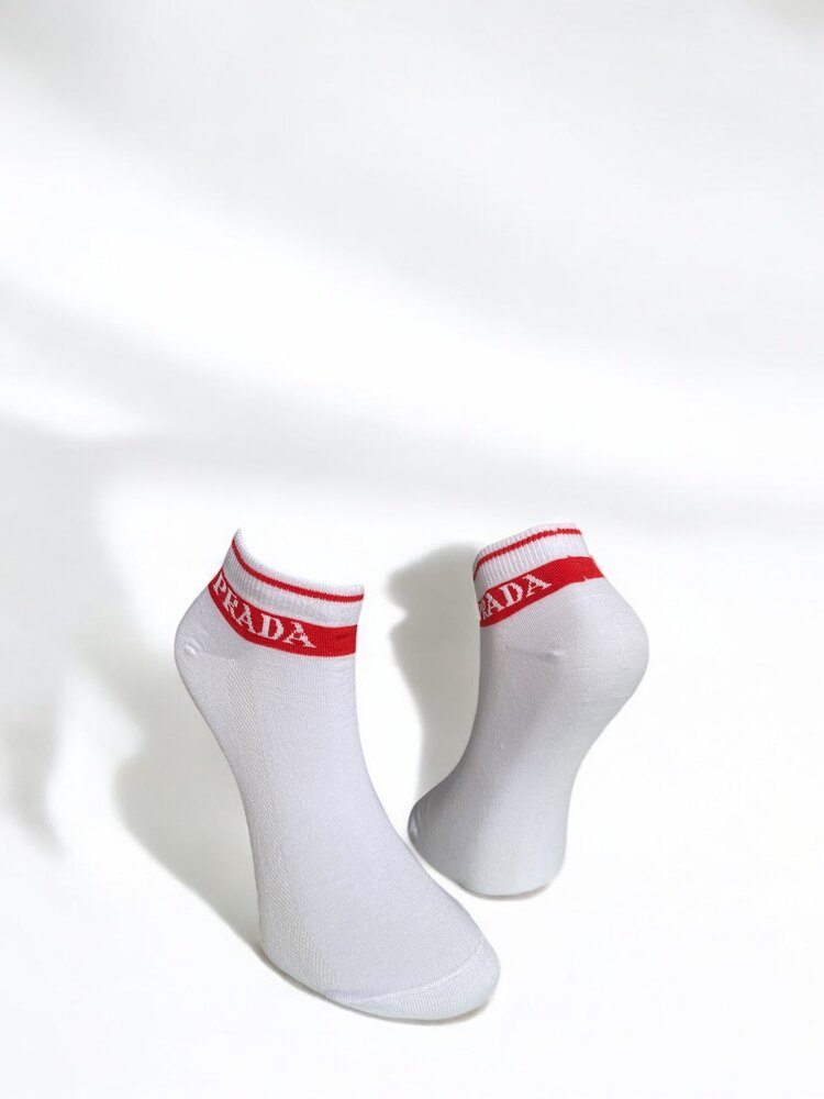 Premium Kalite Prada Patik Çorap (6 çift)