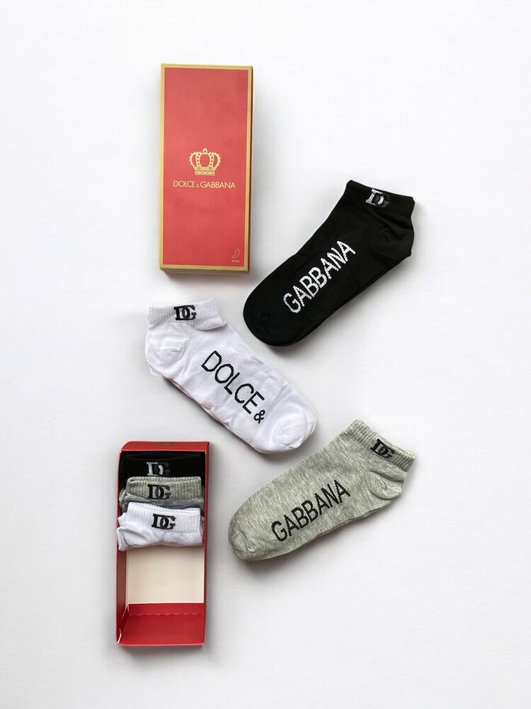 Premium Kalite Gabbana Patik Çorap (6 çift)