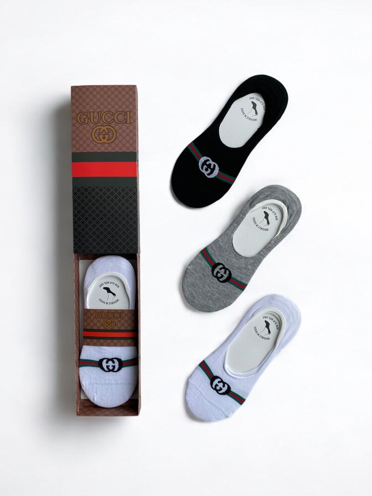 Premium Kalite Gucci Babet Çorap (6 Çift)