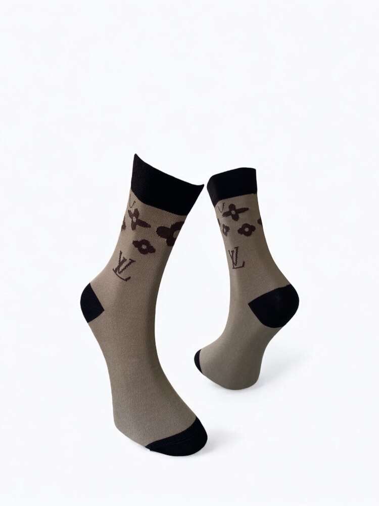 Premium Kalite LV Soket Çorap (6 çift)