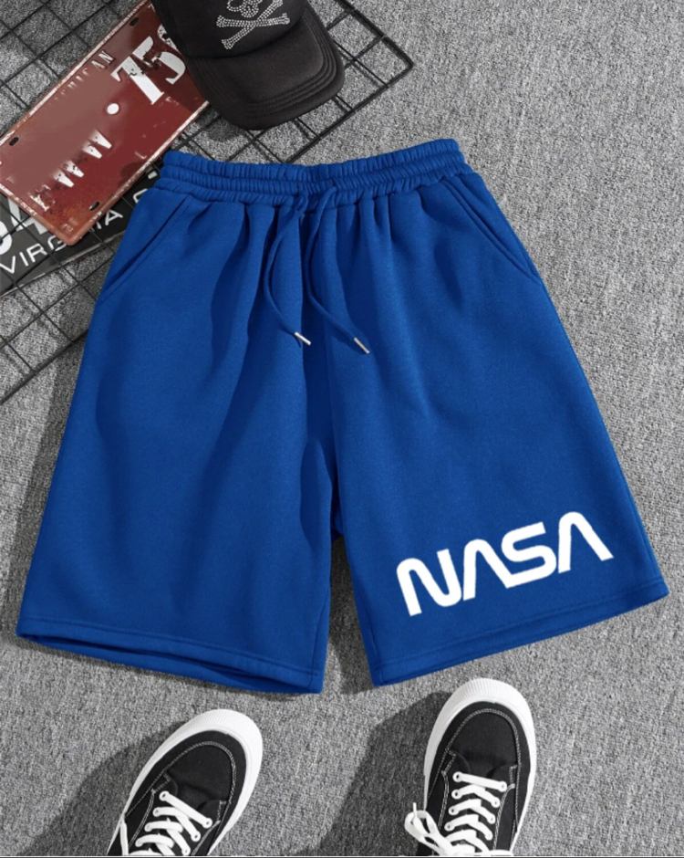 Unisex Kadın/Erkek Nasa baskılı Şort