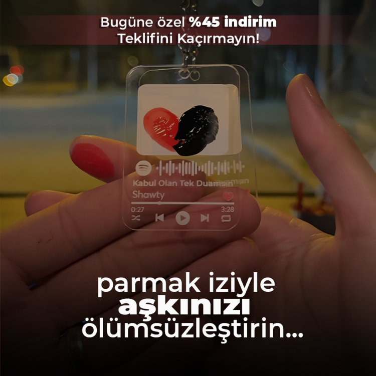 Sevgili Parmak İzi Anahtarlık Seti ''2 Adet'' (QR Kodlu)