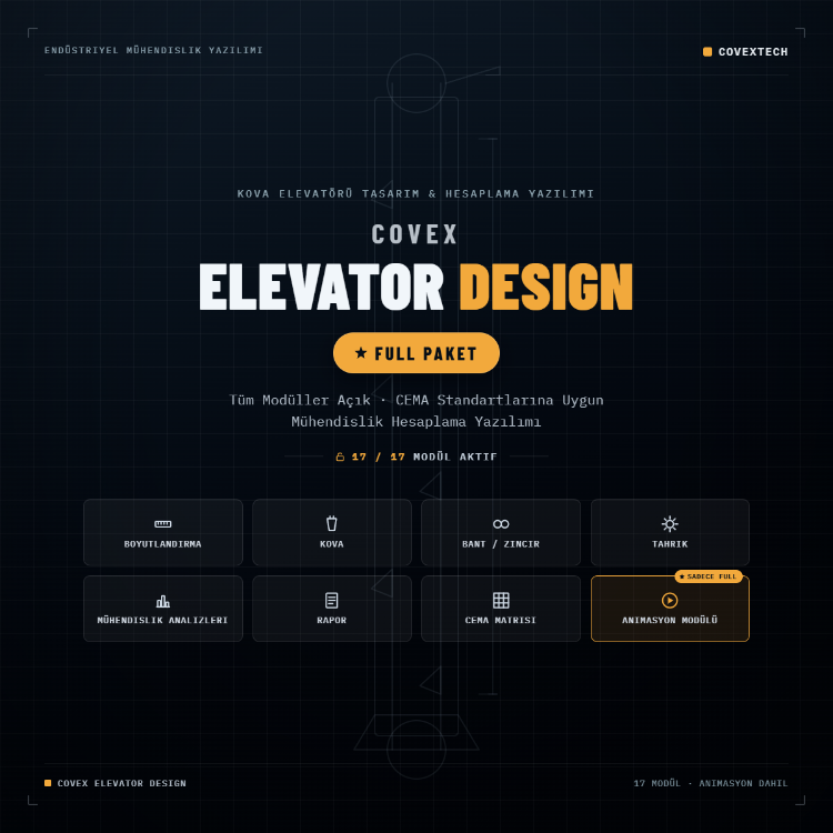 Covex Elevator Design & Calculation – Full