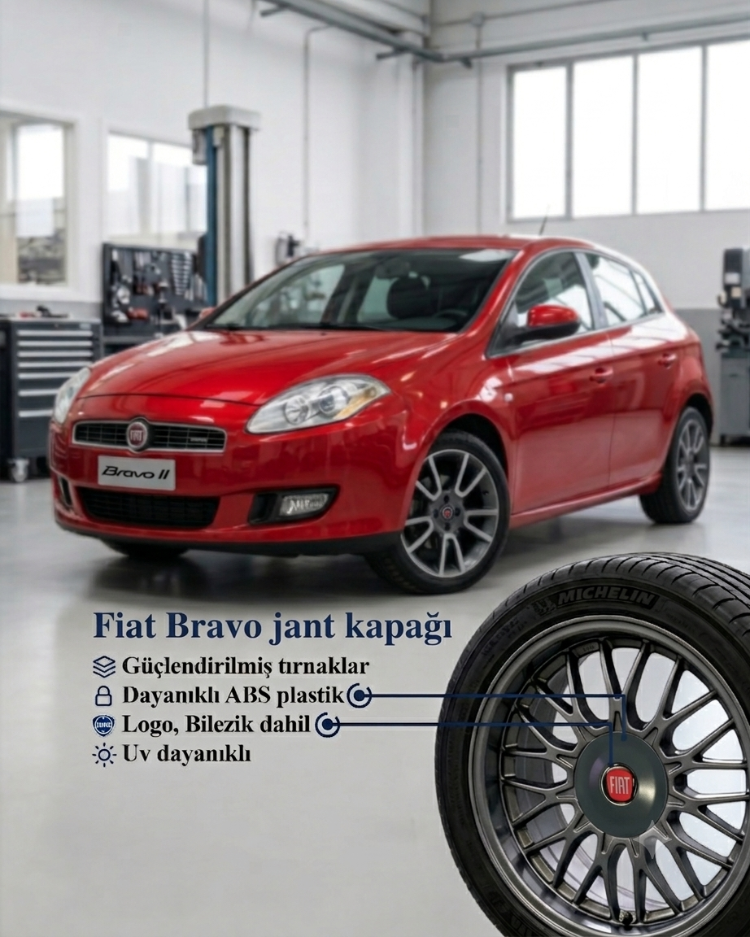 17'' Fiat Bravo Jant Göbeği Kapağı