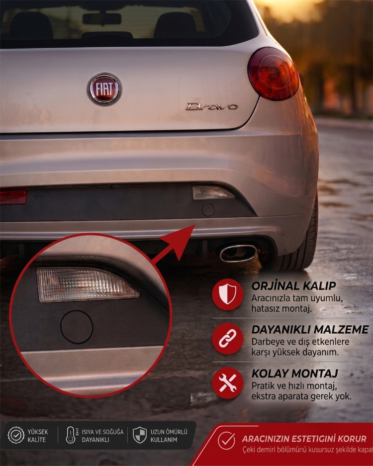 Fiat Bravo arka çeki demiri kapağı