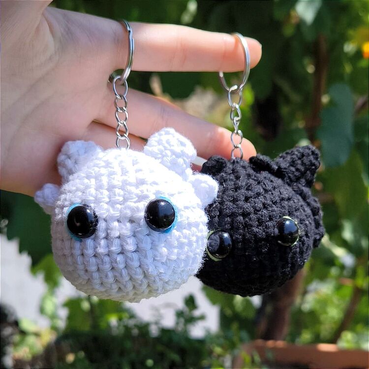 toothless & light fury çift anahtarlık/charm
