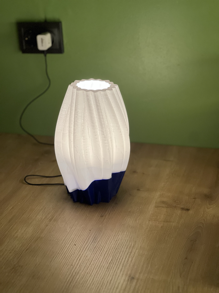 Ribbed Fluted Table Lamp 