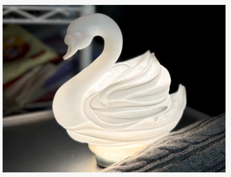 GlowSwan | Dekoratif Işıltılı Kuğu Gece Lambası