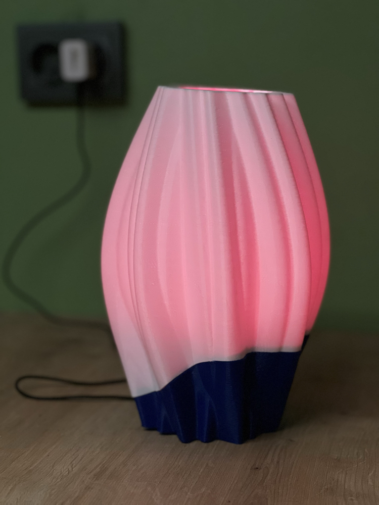 Ribbed Fluted Table Lamp 