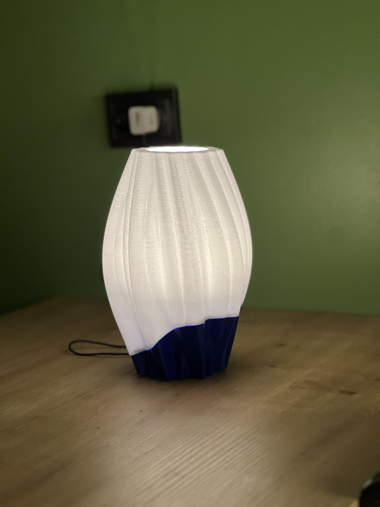 Ribbed Fluted Table Lamp 