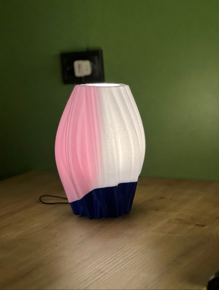 Ribbed Fluted Table Lamp 