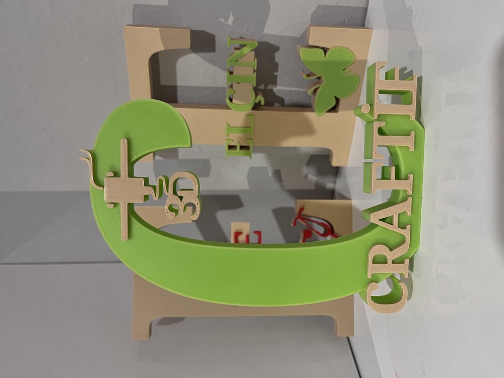 Kişiye Özel İsimli ve Nesneli 3D Baskı Harf 