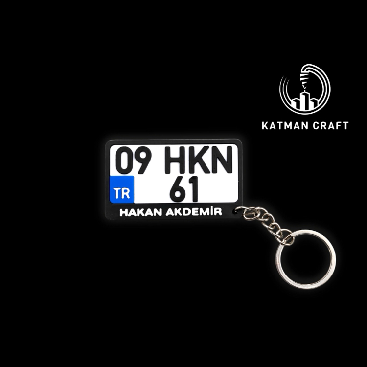 Kişiye Özel Motor İsimli Plaka Anahtarlık 