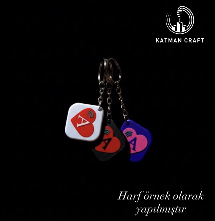 NFC’li Harfli Spotify Şarkı Anahtarlık
