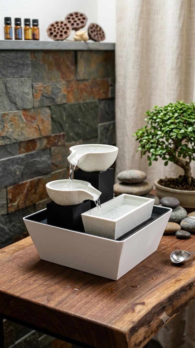 Modern Zen Masaüstü Su Şelalesi
