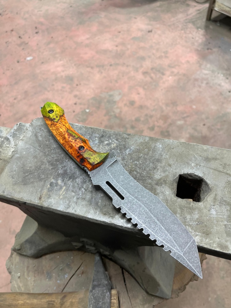Kuman Model , Stablize Kabza Sleipner Çelik Bushcraft ve Avcı Bıçağı
