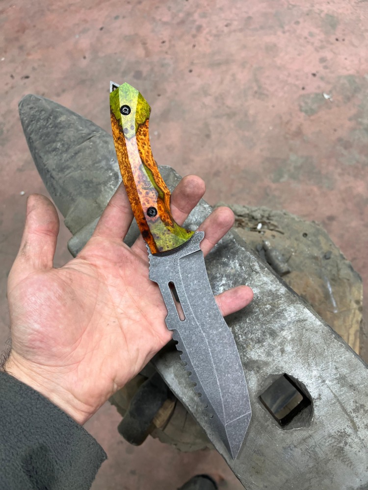 Kuman Model , Stablize Kabza Sleipner Çelik Bushcraft ve Avcı Bıçağı