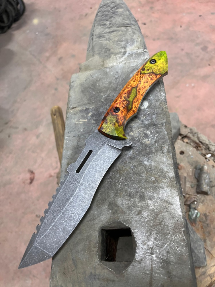 Kuman Model , Stablize Kabza Sleipner Çelik Bushcraft ve Avcı Bıçağı