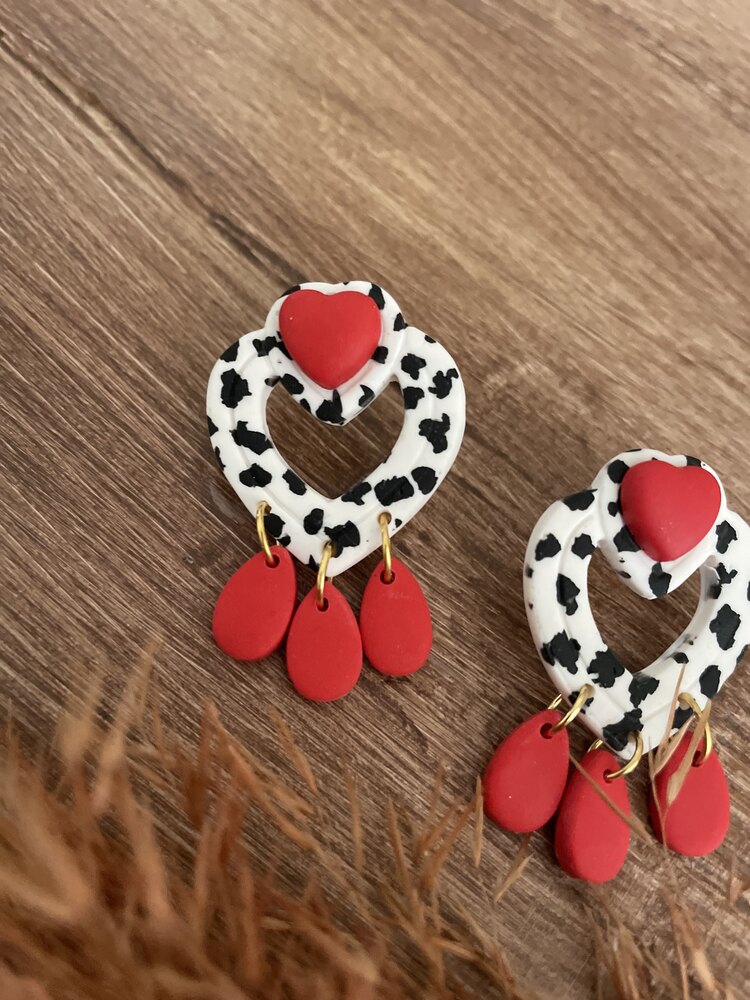 Damalı kalp detaylı