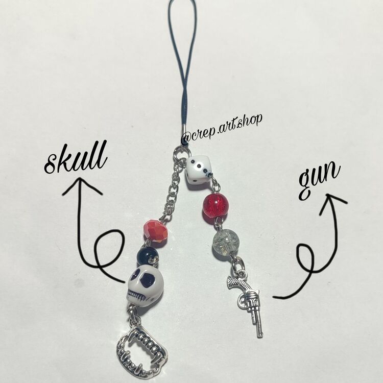 goth telefon charm