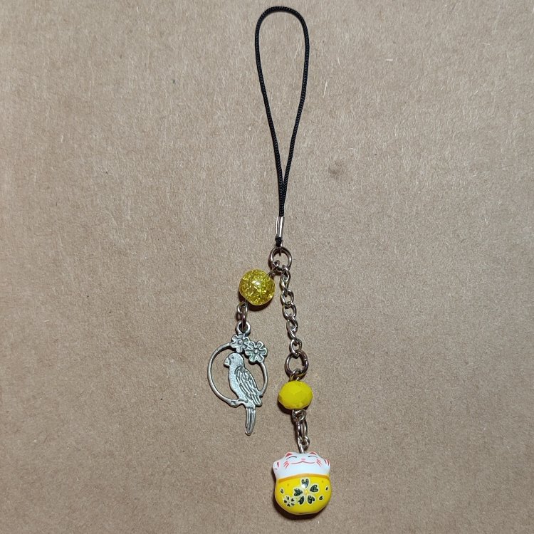 sarı şans kedi charm